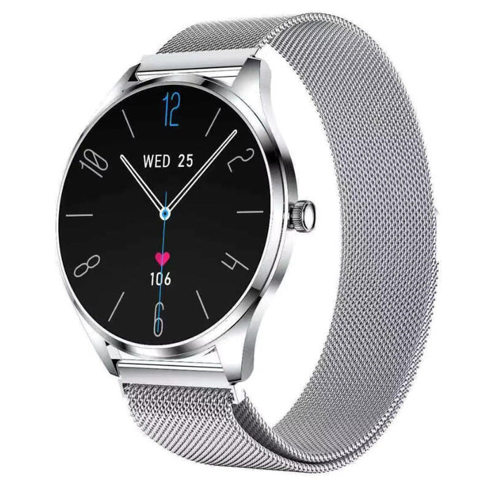 Tn99 Smartwatch Con Correa Milanesa Plata Llamadas Bt