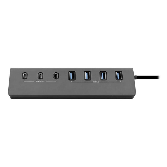 Tnb 7in1 Aluminum Usb-A & Usb-C 3.0 Hub To 4x Usb-A + 3xusb-C