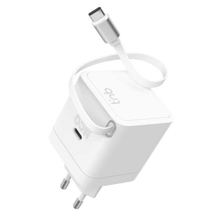 Tnb Cargador Gan 65w Con Cable Integrado Blanco