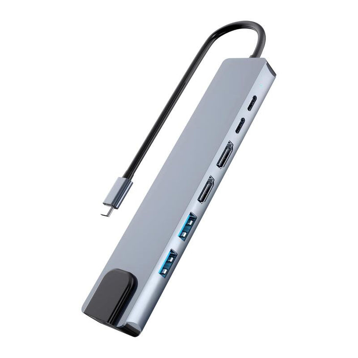 Tnb Hub Iclick - 7-In-1 Dual-Screen 4k Usb-C Hub - Aluminum