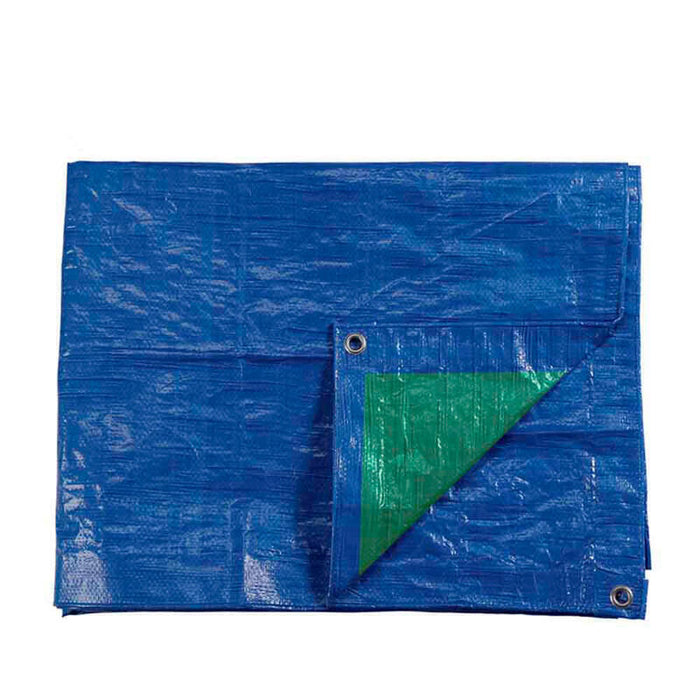 Toldo Polietileno De Doble Cara Color Azul/Verde, Densidad 90 G / M², 10 X 15 M