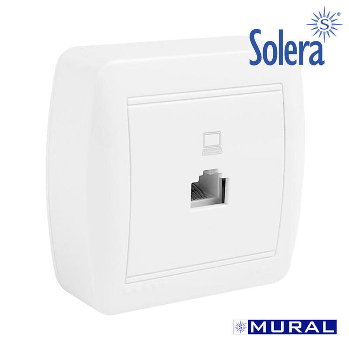 Toma De Telefono Rj45 Cat 5e 74x72x28mm. S. Mural Solera Mur88u
