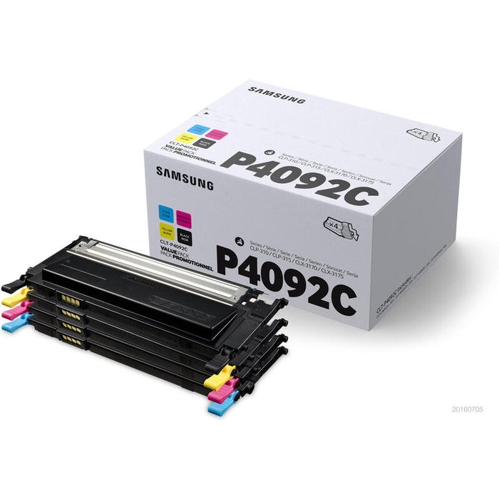 Toner Original Samsung Pack 4 Toner Su392a Negro/Cian/Magenta/Amarillo Para Impresoras Samsung Que Usen Clt-P4092c , 1000 Paginas , Compatible Segun Especificaciones
