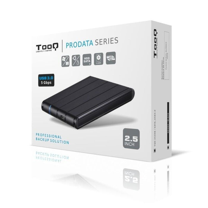 Tooq Carcasa Externa Hdd/Sdd 2.5" Hasta 9,5mm Sata Usb 3.0 - Negro