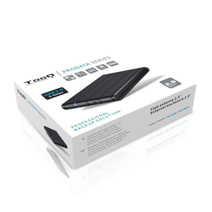 Tooq Carcasa Externa Hdd/Sdd 2.5" Hasta 9,5mm Sata Usb 3.0 - Negro