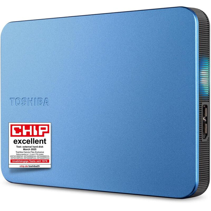 Toshiba Hdd 2tb Extern 2 5'' Blue 6 4cm 2 5'' Usb3.2 Gen1 Canvio Flex