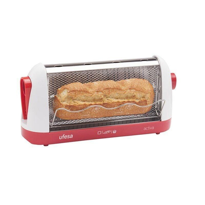 Tostador De Pan Ufesa Tt7963 Activa 700w Para Todo Tipo De Pan Rejilla Protectora Pinzas Para Extraer El Pan