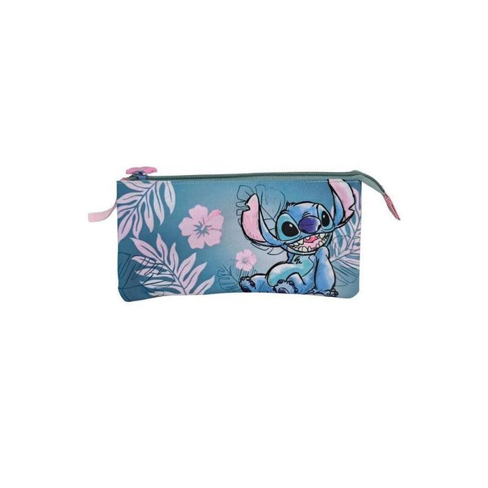 Toybags Estuche Triple Stitch Pink 8x22x8cm Poliéster Transpirable