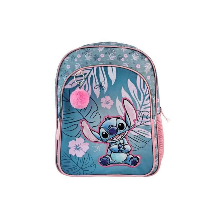 Toybags Mochila Primaria Stitch Pink Doble Compartimento 44x30x20cm Adaptable A Carro