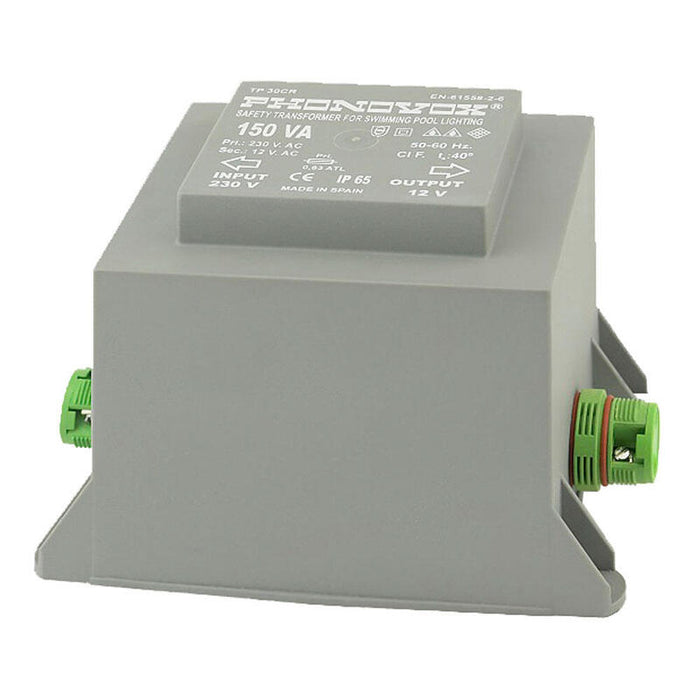 Transformador Pool 150va 230/12v 50-60hz Ip-65 Conexión Externa - Cr Tp30103cr Phonovox