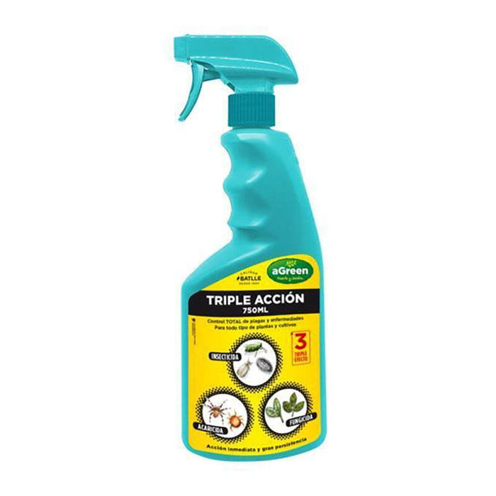 Triple Acción Químico Contra Plagas Pistola Pulverizadora 750 Ml