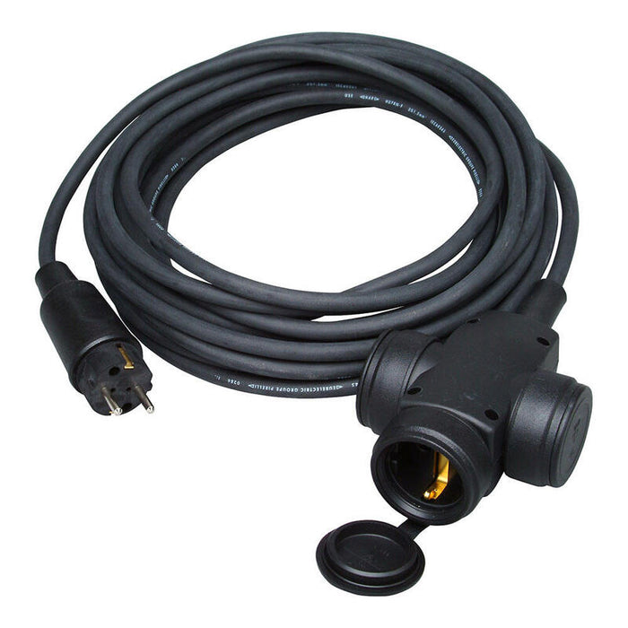 Triple Aereo Bipolar H07rn-F 3g1,5mm² Con Clavija, 10m. Kopp
