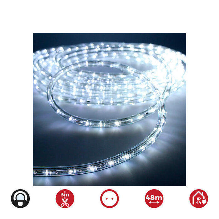 Tubo Flexiled Led 2 Vias Multifuncion 48m.36 Leds/M Blanco Frio (Ip44 Interior-Exterior) Edm