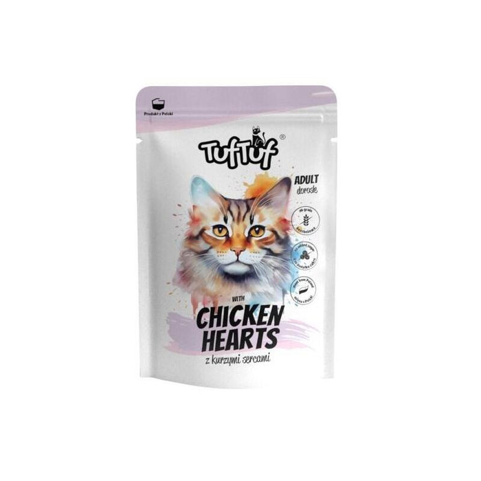 Tuf Tuf With Chicken Hearts - Comida Húmeda Para Gatos - 100g