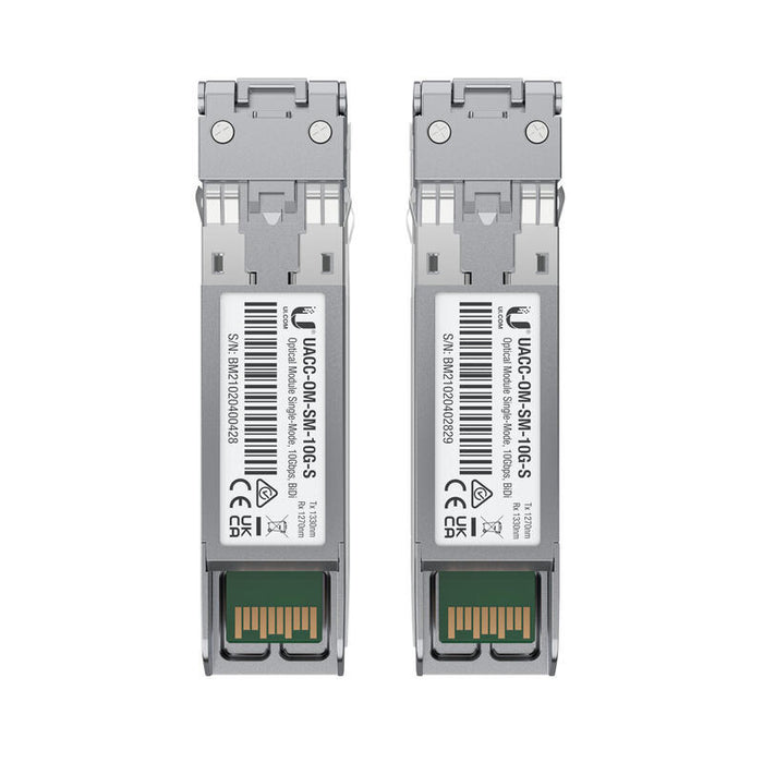 Ubiquiti U Fiber, Single-Mode Module, 10g, Bidi, 2-Pack