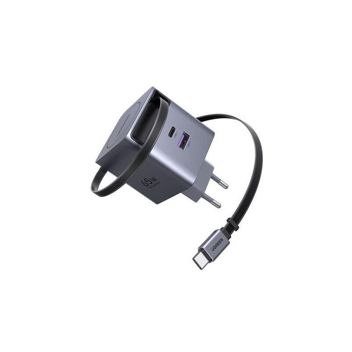 Ugreen 65w Gan Fast Charger With Retractable Cable