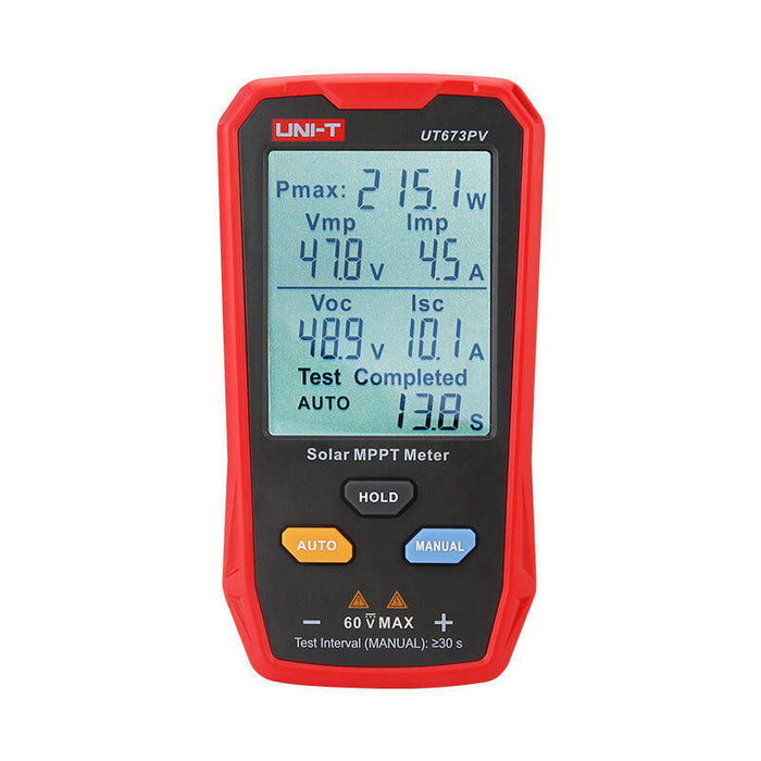 Uni-T Ut673pv Mppt Solar Panel Tester, 5800 W, 035 A, 1260 V Dc, Manual And Auto Modes