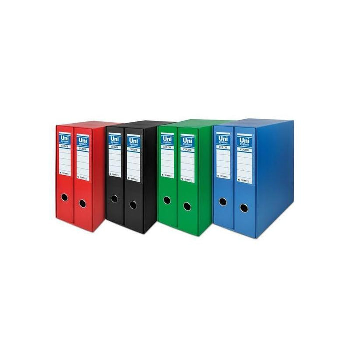 Unisystem Box Color Módulo 2 Archivadores Palanca 65mm A4 Forrados Pp Azul