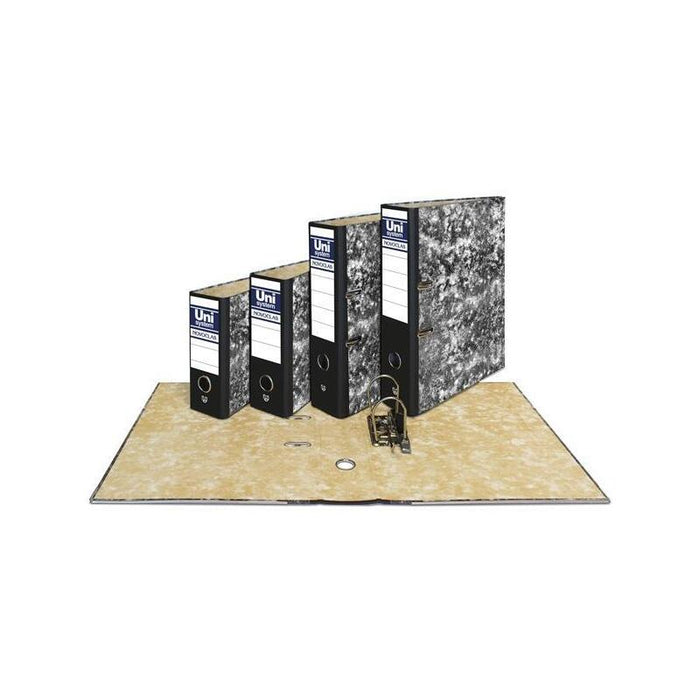 Unisystem Novoclas Archivador Palanca 65mm Folio Cartón Forrado Negro