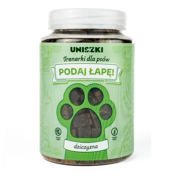 Uniszki Podaj Lape Treats Game - Premio Para Perros - 150g