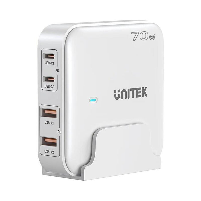 Unitek Ladowarka Biurkowa Gan 70w 2xusb-A 2xusb-C