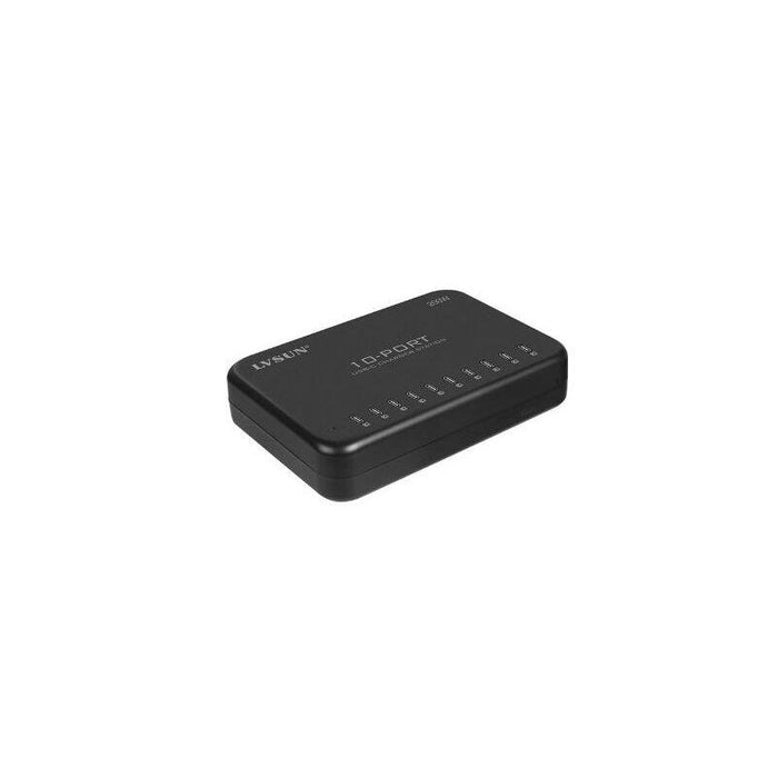 Usb-C Ladestation, 200w 10  Porte, Sort, Charging Station