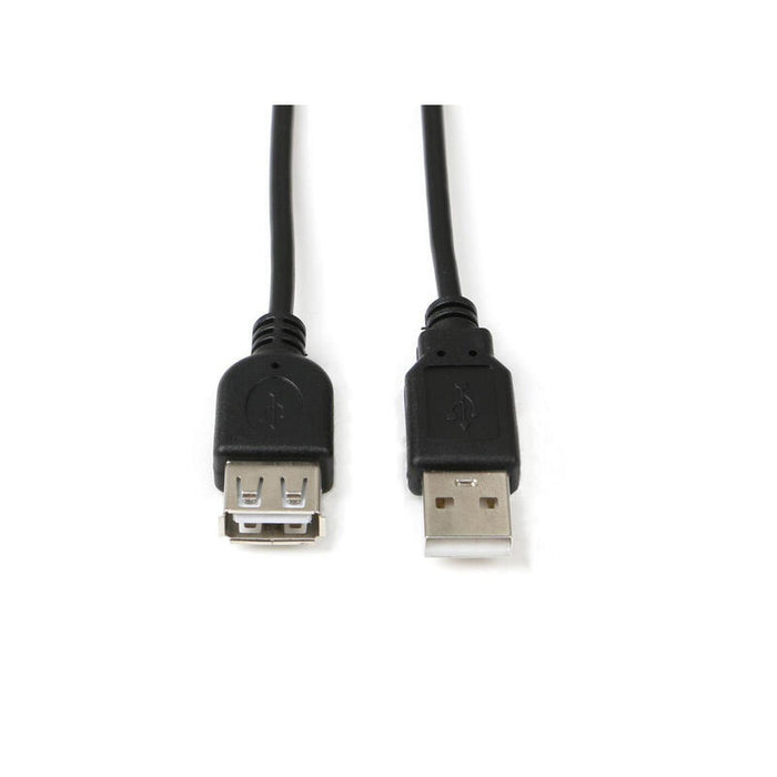 Usb2.0 Extension A-A 0,5m M-F Black, Hi-Speed Cable