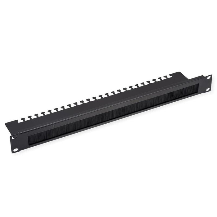 Value 19-Pulgadas Pasacables 1 He, Con Brstendichtung & Kabeltrgerplatte, Negro