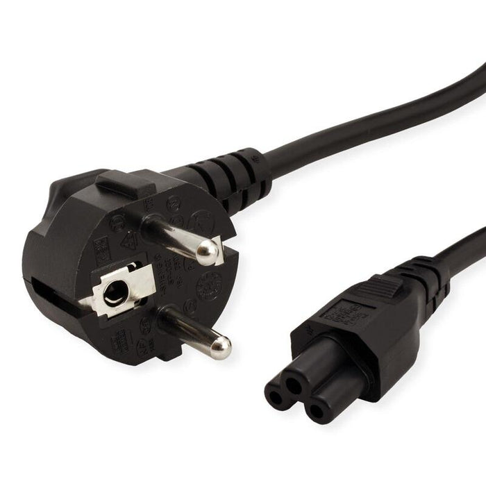 Value Cable De Alimentación, 3pol. Notebook-Conector Hembra, Negro, 0,8 M