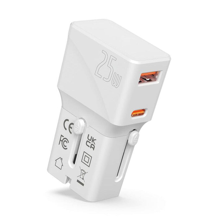 Value Usb-Reiseladegert, Eu Uk Us, 2x Usb (A+C), 25w
