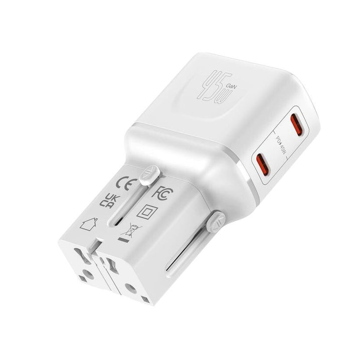 Value Usb-Reiseladegert, Eu Uk Us, 2x Usb C, 45w