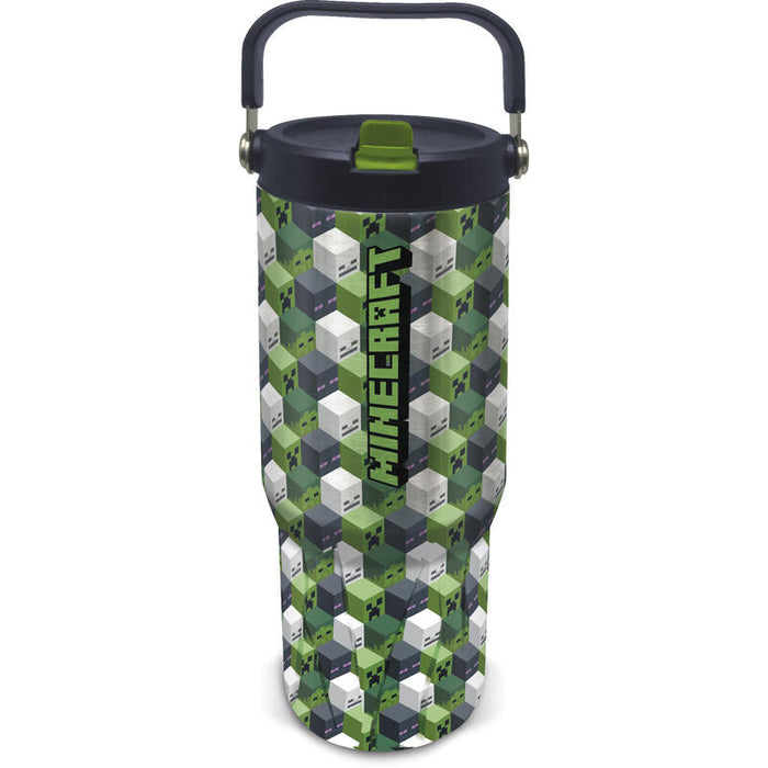 Vaso Cool Térmico Acero Inoxidable Con Asa 860 Ml Minecraft Iconicmono