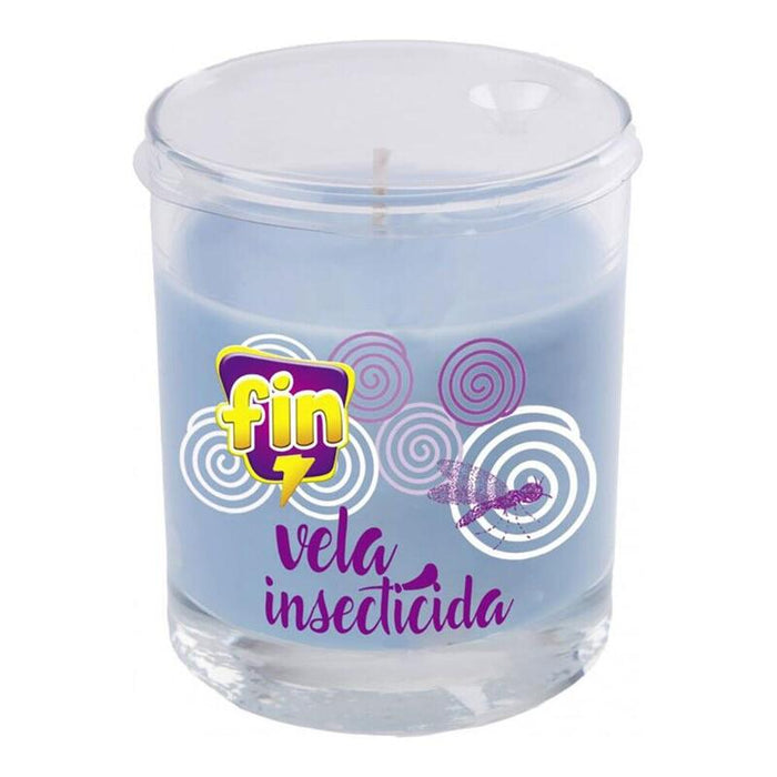 Vela Insecticida Fin Vaso Cristal Con Aroma A Lavanda, 125 G