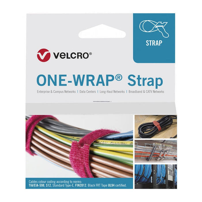 Velcro® One-Wrap® Strap Klett-Cablebinder 20mm X 150mm 100 Piezas Rojo
