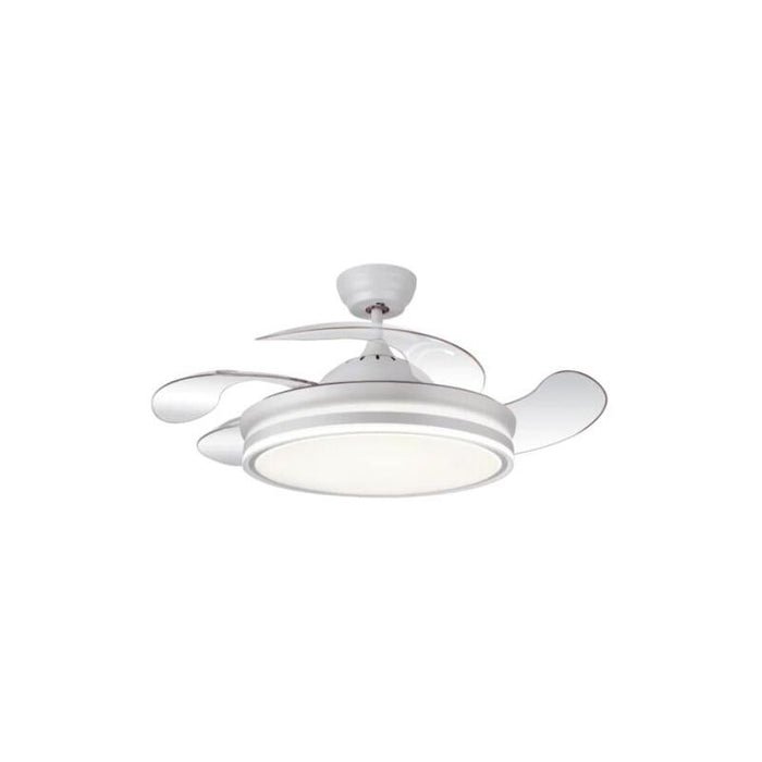 Ventilador Calima S Techo 900 Mm Mando A Distancia 6 Velocidades Motor Dc Luz Led Integrada Acabado En Blanco