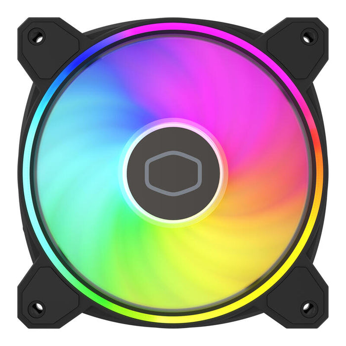 Ventilador  Cooler Master Masterfan Mf120 Halo2, De Caja Negro, Ventilador Único, Sin Controlador Rgb Mfl-B2dn-21np2-R2