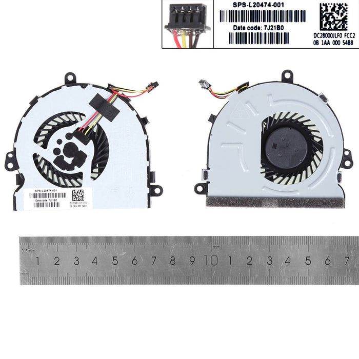 Ventilador Cpu Para Portátil Hp 15-Db 15-Da 15-Dr 250 G7 256 G7 255 G7 Sps-L20474-001