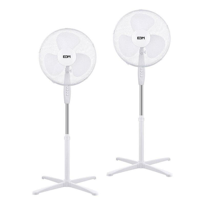 Ventilador De Pie 38 W, Blanco, Ø40 Cm, Pack De 2 Unidades