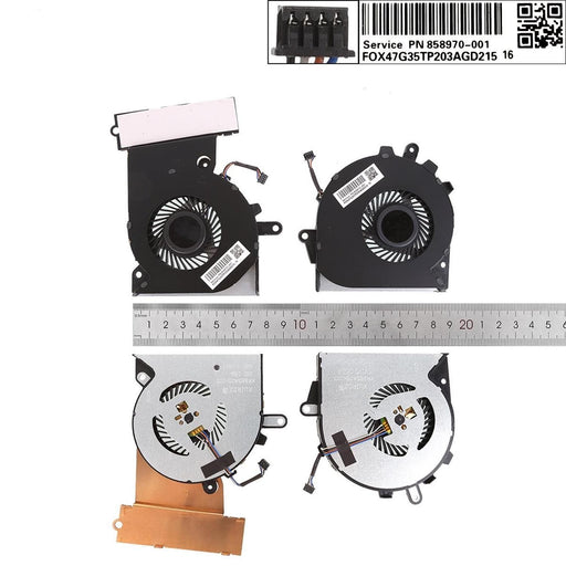 Ventilador Cpu+Gpu Para Portátil Hp Pro Tpn-Q194 15-Ce 3Plus