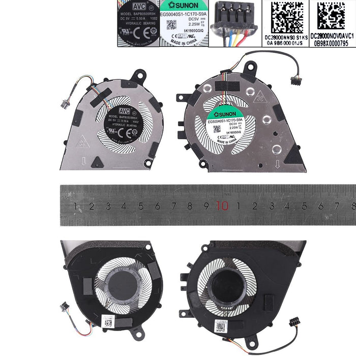 Ventilador Para Portátil Lenovo Air-14 2019 S550-14-Api S550 Ideapad Flex14 Api Eg50040S1-1C160-S9A Eg50040S1