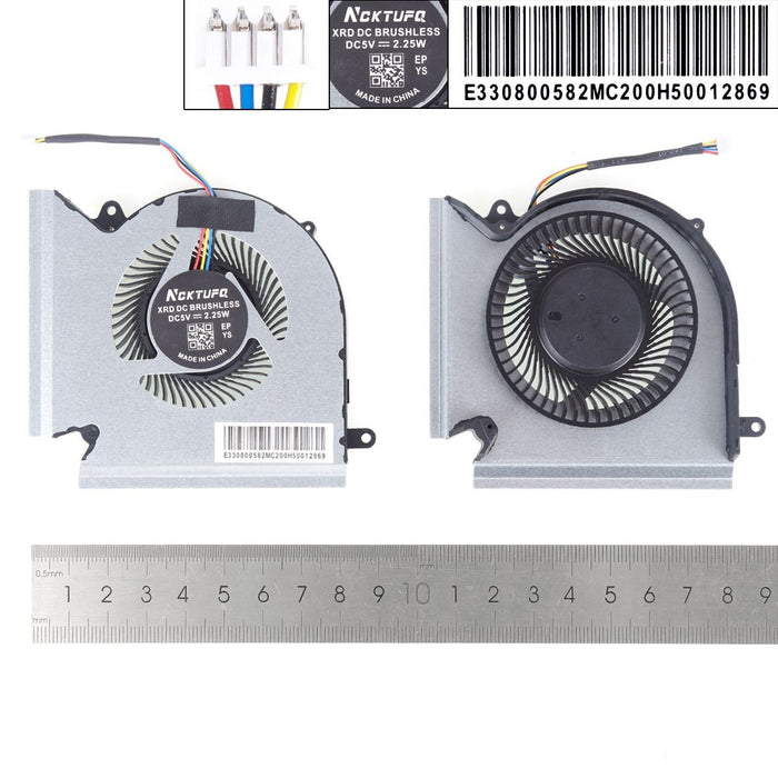 Ventiladores Cpu + Gpu Para Portátil Msi Ge66 Gp66 Gl66 Ms-1541 1542 N453 N454