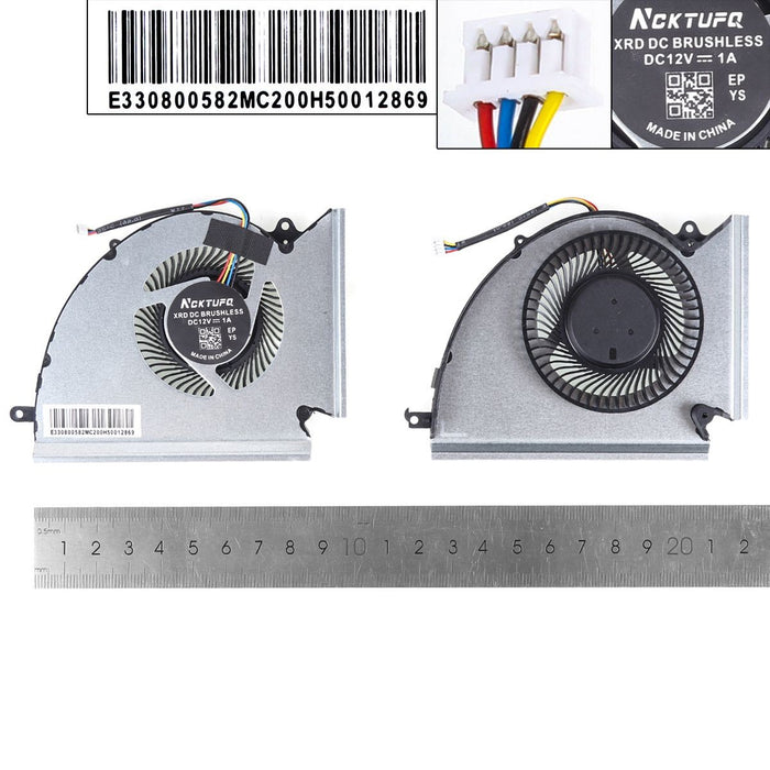 Ventilador Cpu + Gpu Para Portátil Msi We76 Ge76 Gp76 Ms-17K3 17K2 17K1 12V 1A