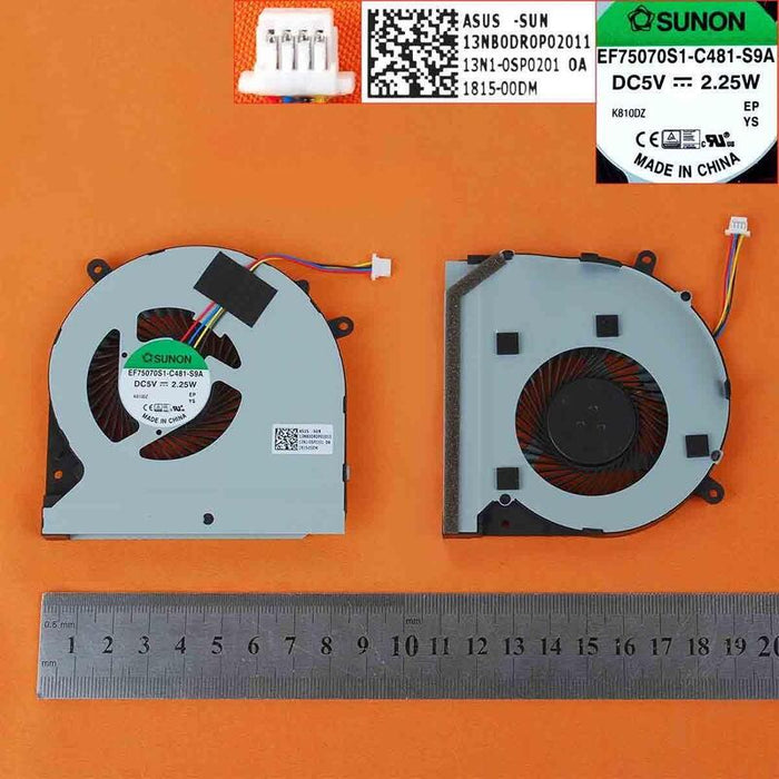 Ventilador Para Portátil Asus Gl502vm Gl502vml Gx60vm 13nb00r0p02011 13n1-0sp0201
