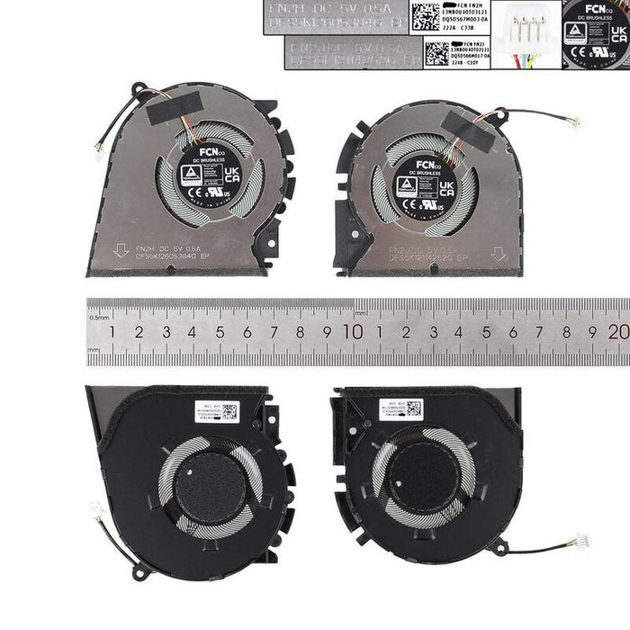 Ventilador Para Portátil Asus Pro 14 M3400qa M3401q K3400p M7400q L+R Org