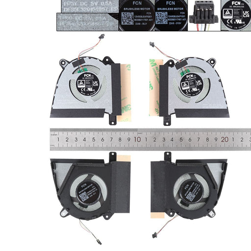 Ventiladores Cpu + Gpu Para Portátil Asus Rog G14 Ga402R Ga402Rj/K 2022