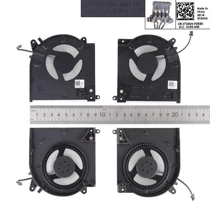 Ventilador Para Portátil Dell M15 R4 R3 0d1x38 0tg9v0 12v L+R,Org 0d1x38 0tg9v0