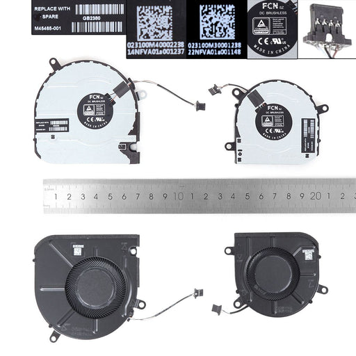 Ventiladores Cpu + Gpu Para Portátil Hp 15M-Eu 15M-Es 15T-Es 15Z-Eu 15-Eu/Es W149 W150 Dfs5K22B05673A Dsf5K12114262C Gris