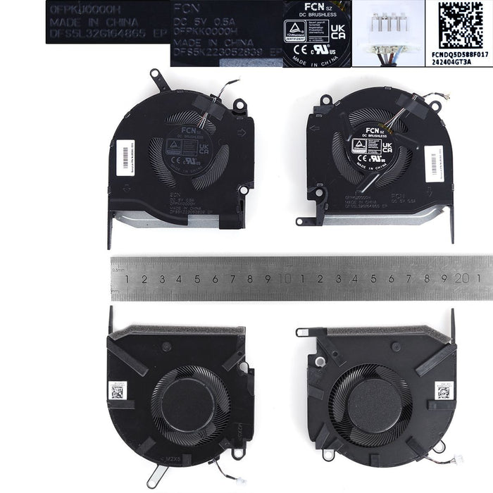 Ventiladores Para Portátil Hp Omen 16-K 16-N Tpn-Q280 Tpn-Q280