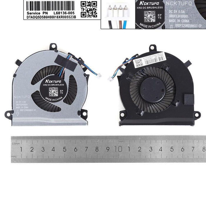 Ventilador Para Portátil Hp Pavilion Gaming 15 Ec 15 Ec0013dx Dc5v 0.5a 4pin Cpucopia Alta)