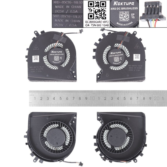 Ventiladores Para Portátil Hp Tpn-C141 15-Dk